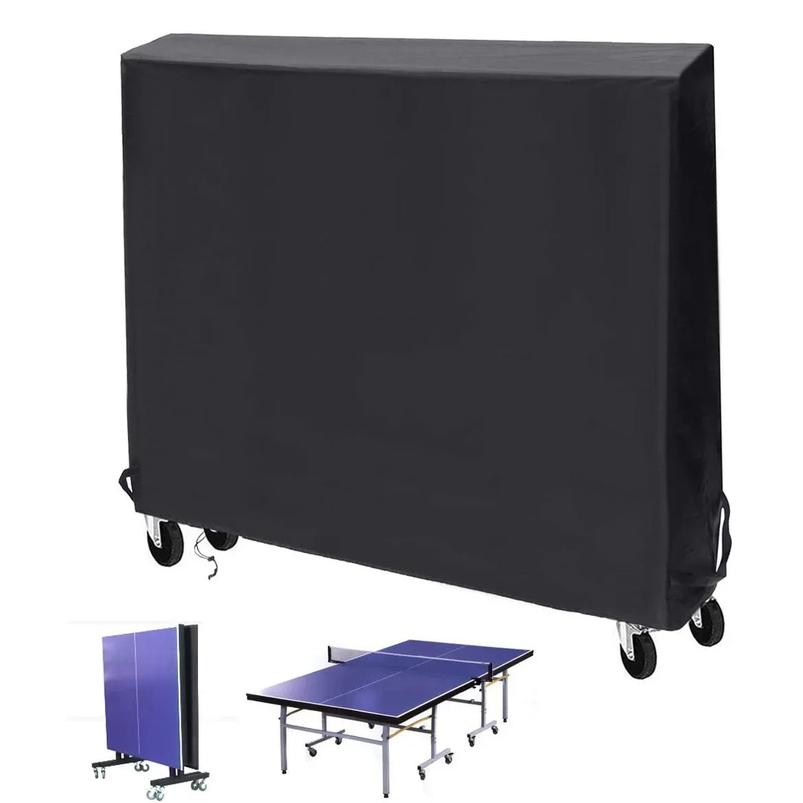 Outdoor Furniture Protector - 卓球用防水テーブルカバー,ポリエステル製,頑丈,屋内および屋外用,165x70x185cm