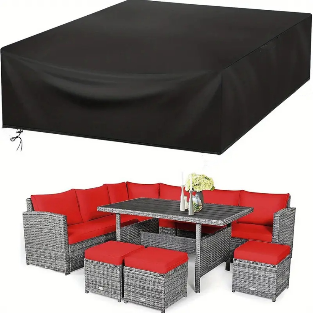 Outdoor Furniture Used - (長さ102-137インチ) サイズ屋外パティオガーデン防水セット家具セット雨と雪の椅子セットソファテーブル椅子ダストカバー