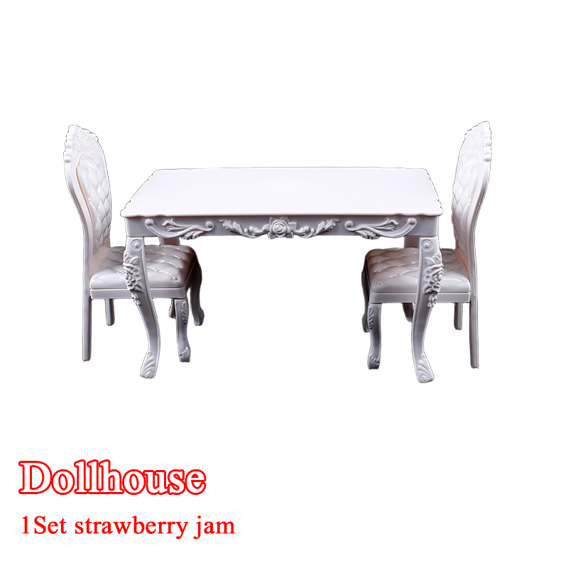 Outdoor Furniture Wood - ドールハウス 1:6 キッチン家具 ダイニングテーブル 椅子 コンピュータ