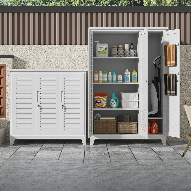 Outdoor Furniture Ofo - モダンな中庭屋外収納キャビネット北欧ガーデン収納ツールキャビネットバルコニーボックス屋外家具ムエブルデバーニョFYOC