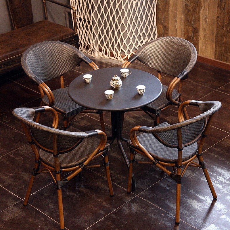 Outdoor Furniture Balcony - 屋外用テーブルと椅子セット モダンカスタムデザイン 中庭、バルコニー、カフェ、庭園用 防水屋外家具