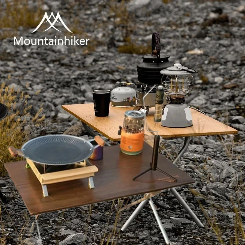 Outdoor Furniture Usa - MOUNTAINHIKER アップグレード版ポータブルアウトドアキャンプテーブル、コンパクトな折りたたみデザイン、ピクニック、バーベキュー、ハイキング、旅行、BBQに最適
