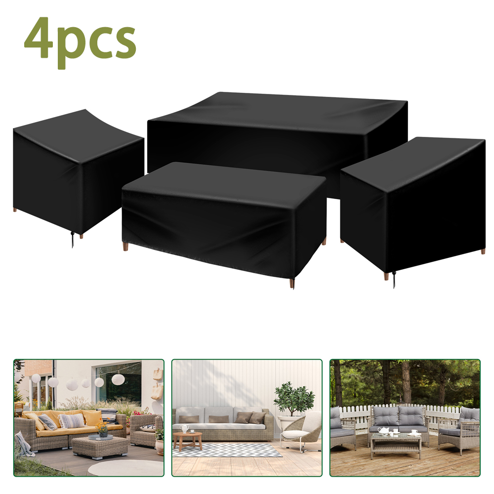 Outdoor Furniture Upholstery Near Me - 巾着付きパティオ家具カバーセット,頑丈,防水,オックスフォード生地,屋外用,4個
