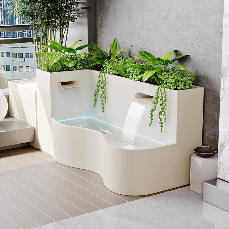 Outdoor Furniture Aluminium - アルミ合金製モダン耐久性屋外家具流水フラワーボックス水槽養殖スクリーンパーティションリビングルームダイニング
