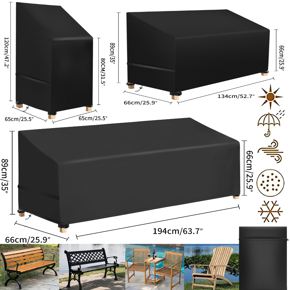 Outdoor Furniture Upholstery Near Me - 防水パティオチェアダストカバー ガーデン家具保護 アウトドアソファ 雨＆UVカバー ラウンジ芝生用 ディープシートベンチ用