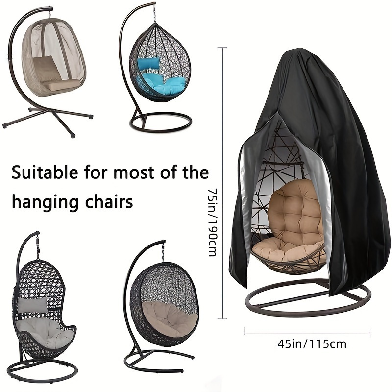 Garden Swing Chair - 防水・UVカット・頑丈なパティオハンギングエッグチェアカバー、シングル/ダブルシート用コクーンスイングチェアプロテクター、ガーデン防塵カバー