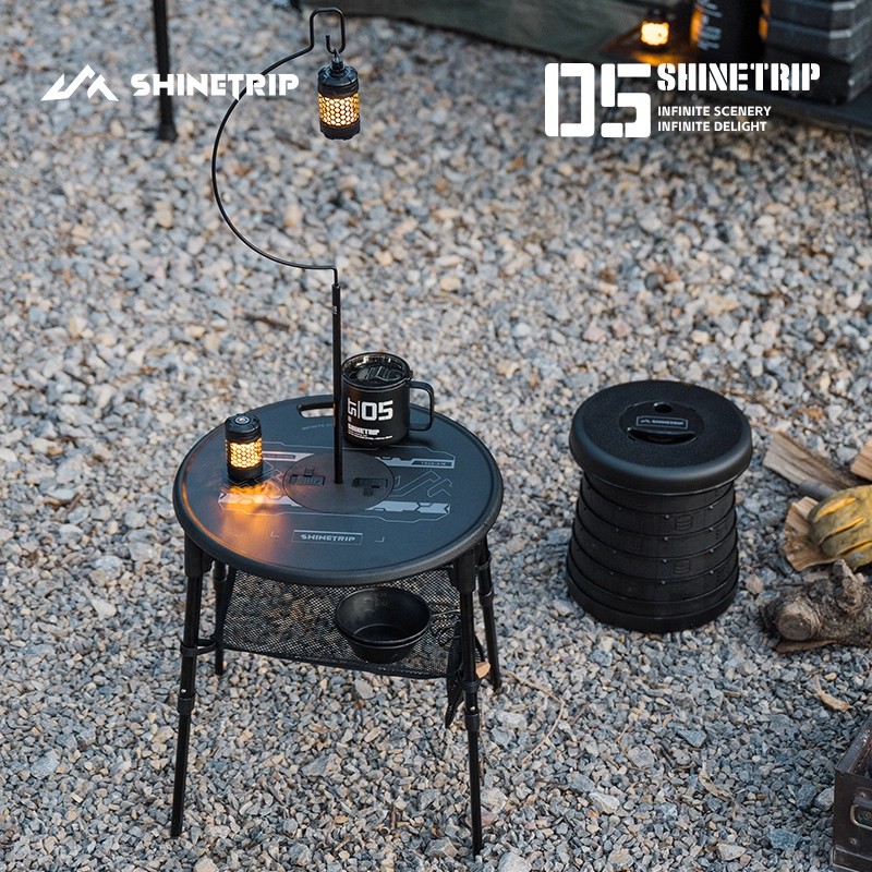 Outdoor Furniture Usa - ShineTrip 屋外折りたたみテーブル ポータブル キャンプ ピクニック バーベキューテーブル