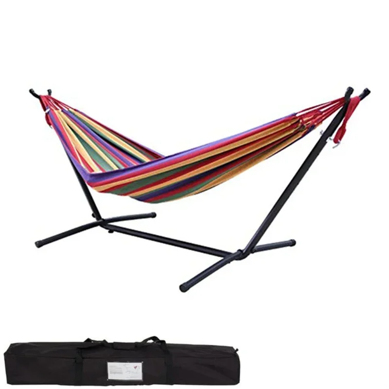 Outdoor Furniture Brand - 真新しい 1 PC 屋外リムーバブルキャンバスハンモックアセンブリ肥厚鉄ブラケットキャンバスハンモック棚便利な屋外旅行 H