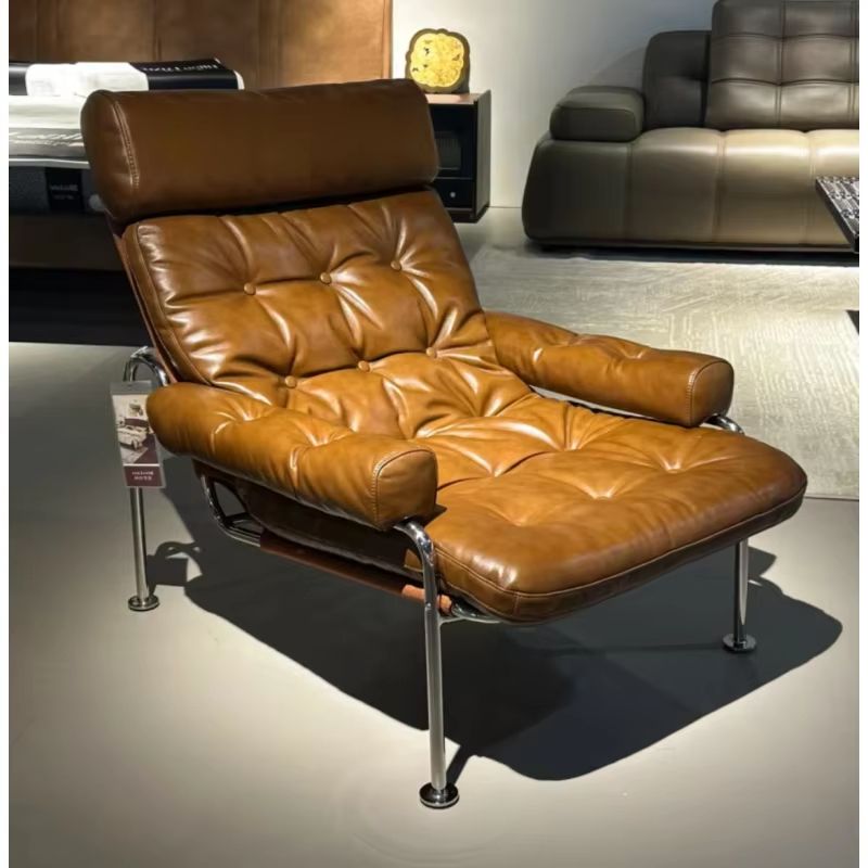Outdoor Furniture Brand - 真新しいデザイン、モダンで豪華な本革製、耐久性のあるポータブル屋外ラウンジチェア、快適なリビングルーム、寝室に最適。
