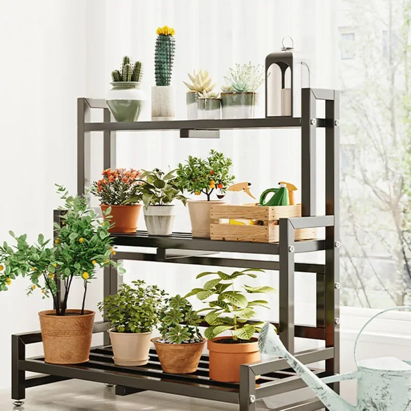 多層ディスプレイ植物ラック棚、ユニバーサル屋外金属正方形棚、 - Outdoor Furniture Balcony のレビューと価格