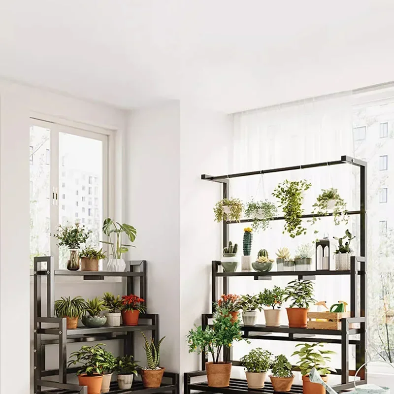 多層ディスプレイ植物ラック棚、ユニバーサル屋外金属正方形棚、 - Outdoor Furniture Balcony のレビューと価格