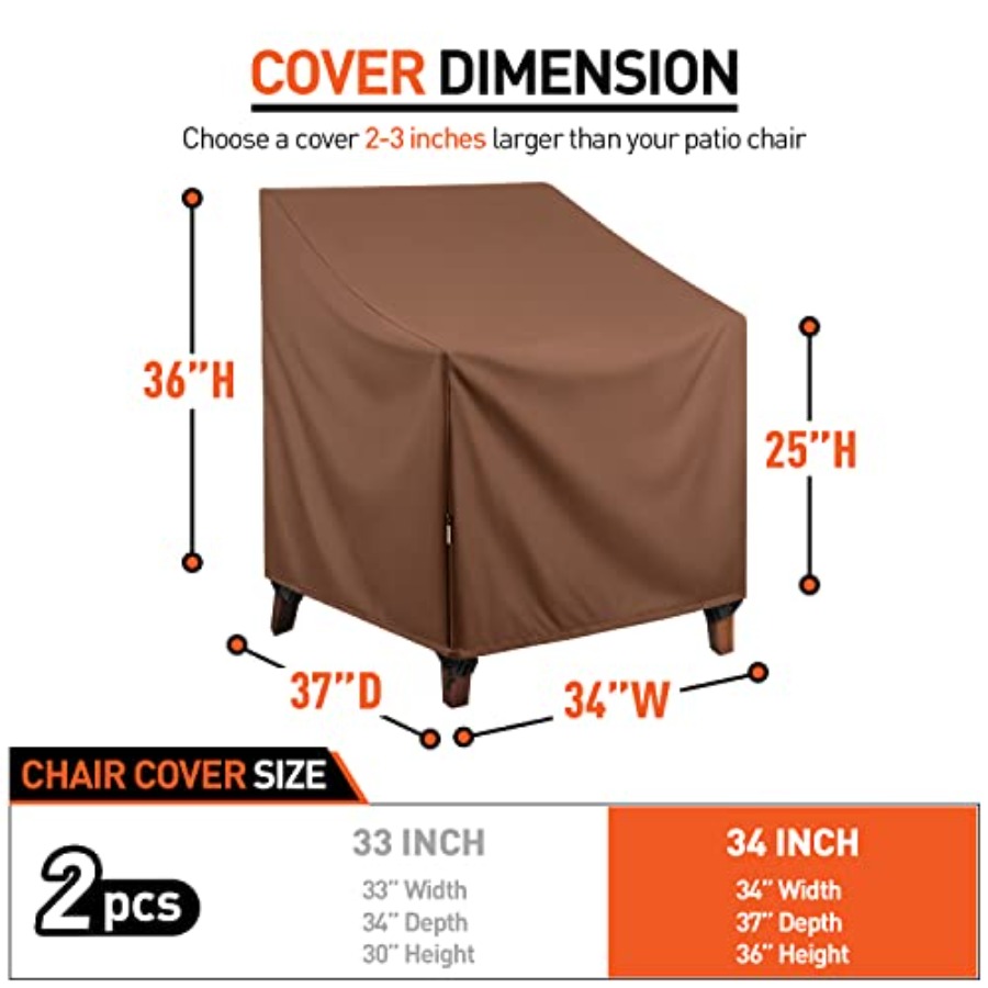 防水パティオチェアカバー、頑丈な屋外ラウンジチェアカバー、芝 - Outdoor Furniture Cover Waterproof のレビューと価格