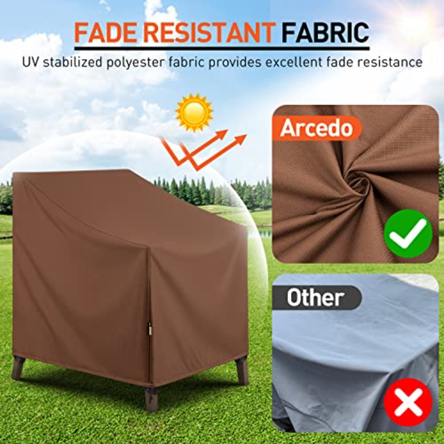 防水パティオチェアカバー、頑丈な屋外ラウンジチェアカバー、芝 - Outdoor Furniture Cover Waterproof のレビューと価格
