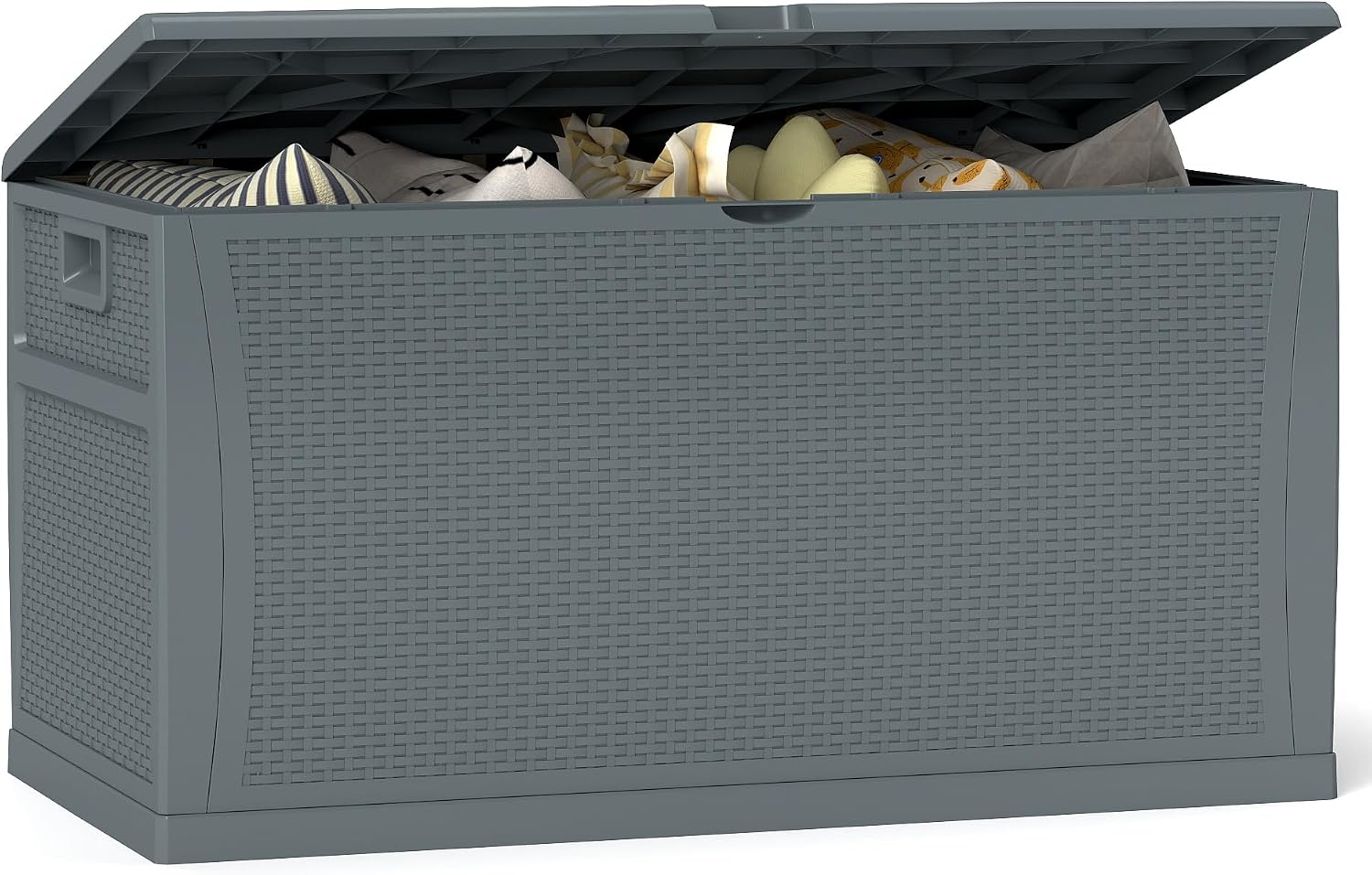 100ガロン樹脂製デッキボックス、防水屋外収納ボックス、プー - Outdoor Furniture Ofo のレビューと価格