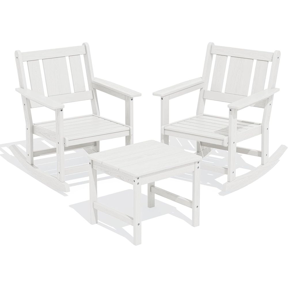 屋外用ロッキングチェア2脚セット（サイドテーブル付き）、全天 - Outdoor Furniture Ofo のレビューと価格