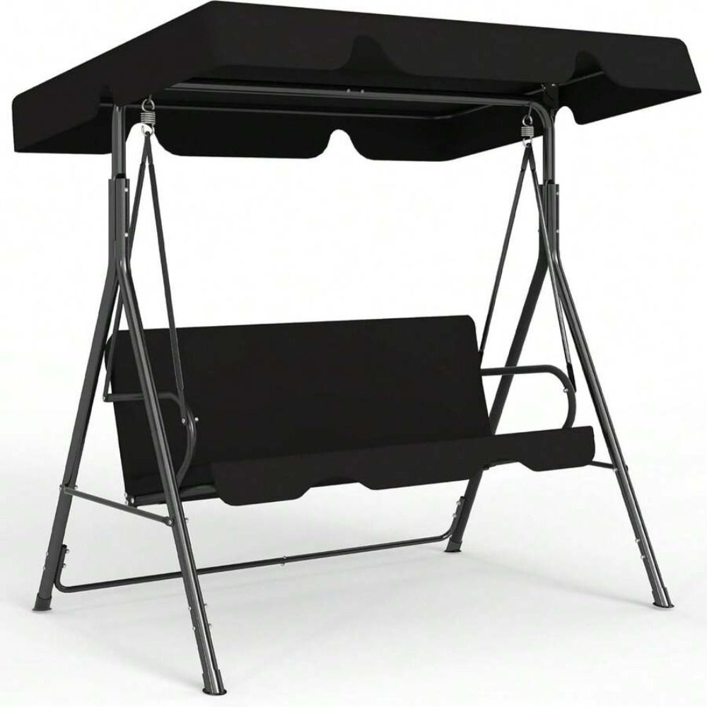 屋外パティオスイングチェア、調節可能なキャノピー付き、頑丈な - Garden Swing Chair のレビューと価格