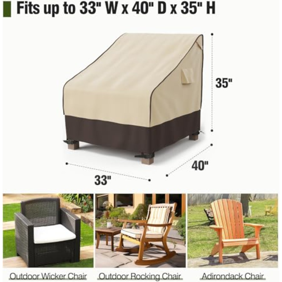 パティオチェアカバー 防水、紫外線耐性のある屋外芝生パティオ - Outdoor Furniture Cover Waterproof のレビューと価格