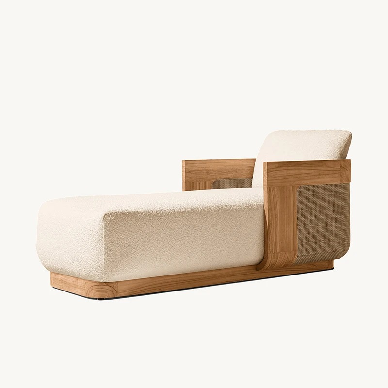サンビーチラウンジチェア＆デイベッドセット、チーク材ラタン製 - Rattan Lounge Set のレビューと価格