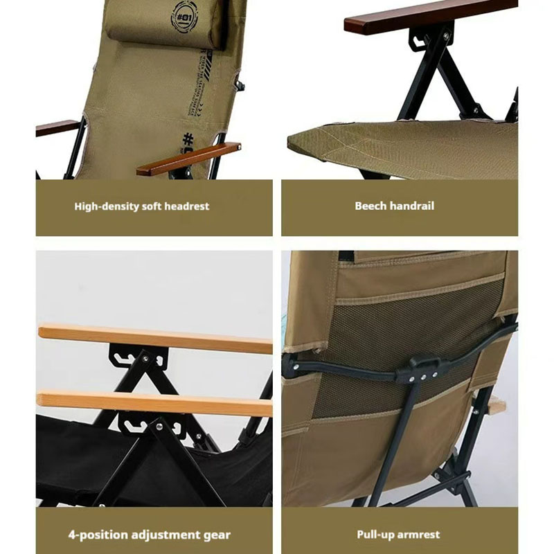 折りたたみ式ハイバックビーチキャンプチェア、4段階調整可能な - Outdoor Furniture Used のレビューと価格