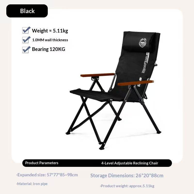 折りたたみ式ハイバックビーチキャンプチェア、4段階調整可能な - Outdoor Furniture Used のレビューと価格