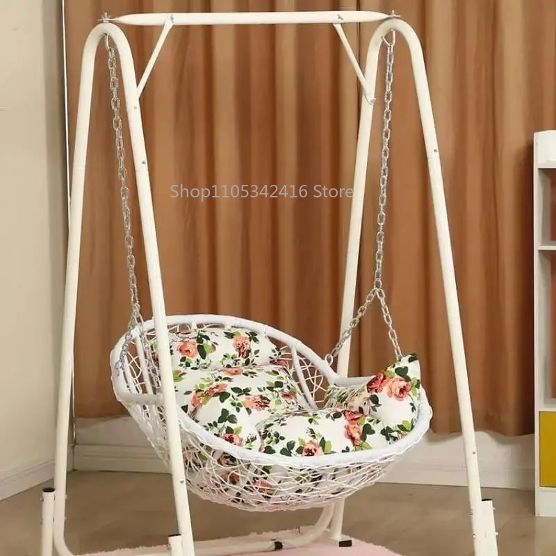 シングルラタンハンギングバスケットチェア子供用スイング屋内屋 - Outdoor Furniture Balcony のレビューと価格