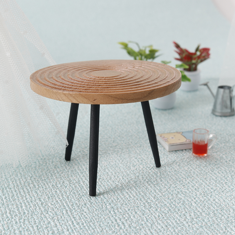1:12 ドールハウスミニチュアラウンドテーブルティーテーブ - Outdoor Furniture Wood のレビューと価格