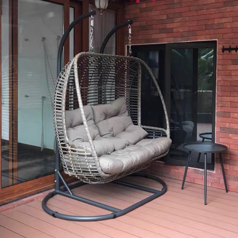 ガーデンパティオ屋外用ダブルチェア2人乗りスイングハンギング - Garden Swing Chair のレビューと価格