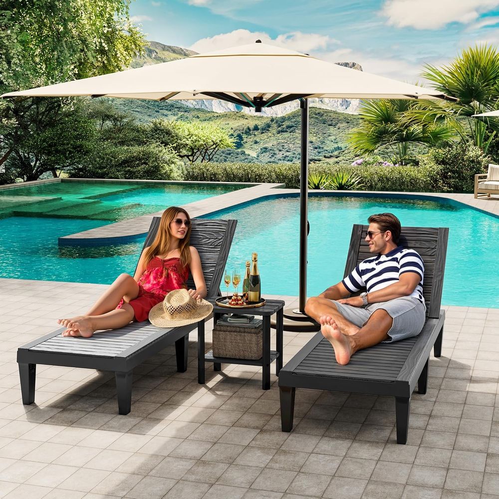 セット o 2、軽量パティオチェア、防水サンラウンジャーチェ - Outdoor Furniture Ofo のレビューと価格