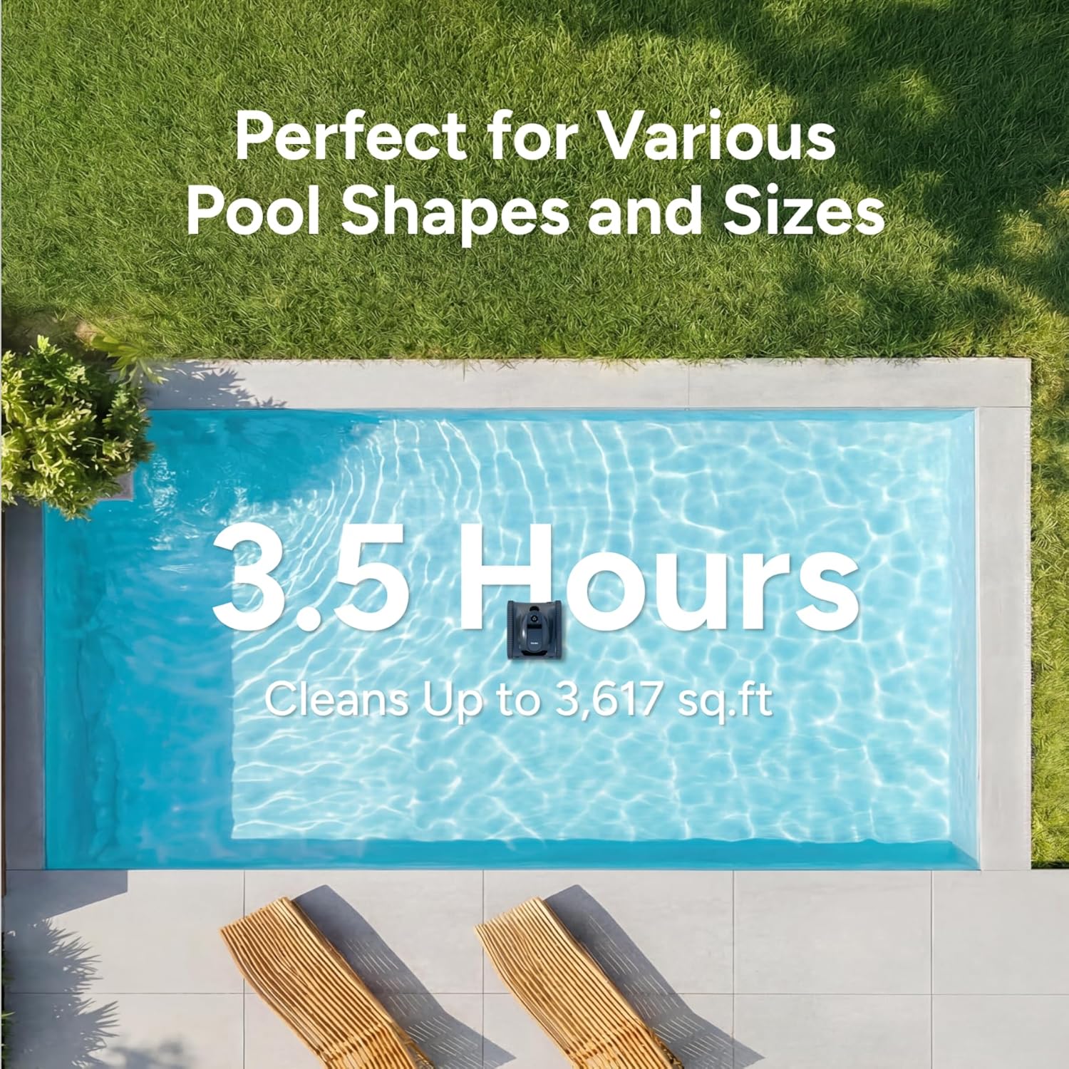 ロボットプールクリーナーKNシリーズ、稼働時間210分、スマ - Outdoor Furniture Metal のレビューと価格