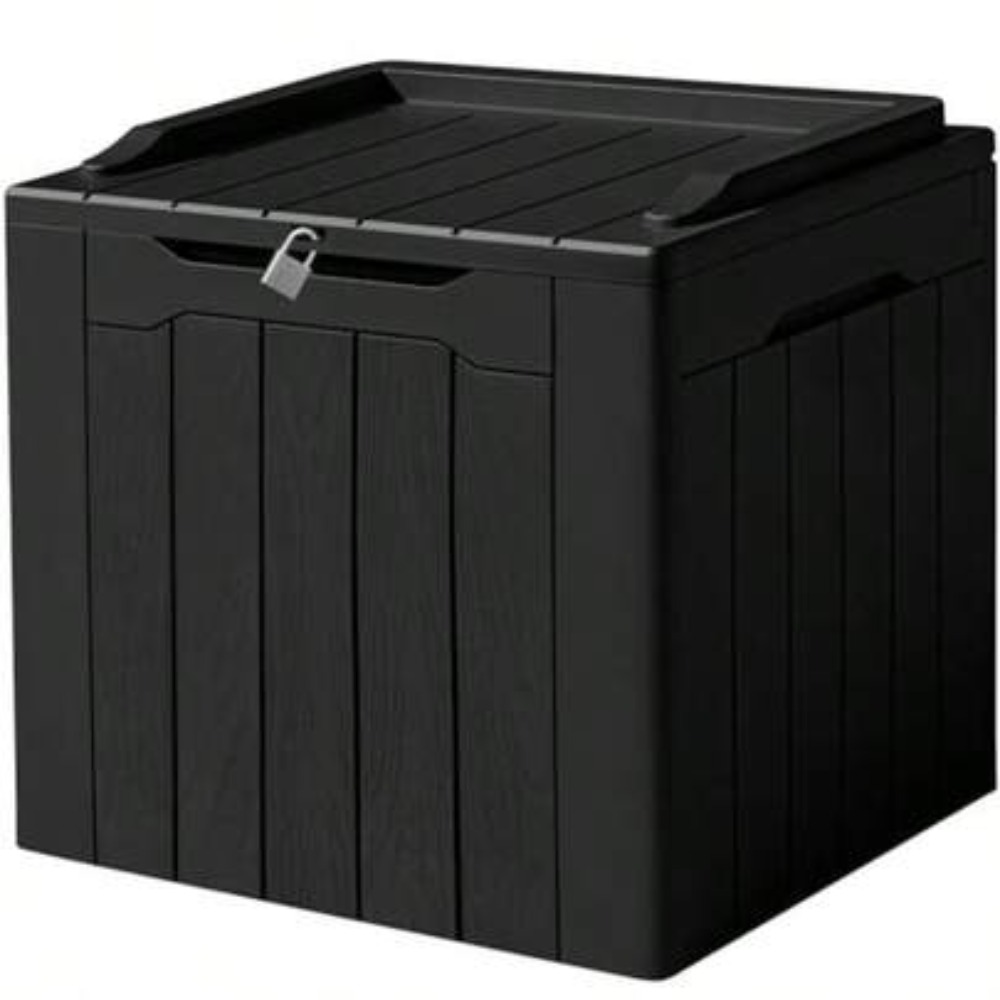 防水屋外収納ボックス レジン製デッキボックス ロック可能 U - Outdoor Furniture Balcony のレビューと価格