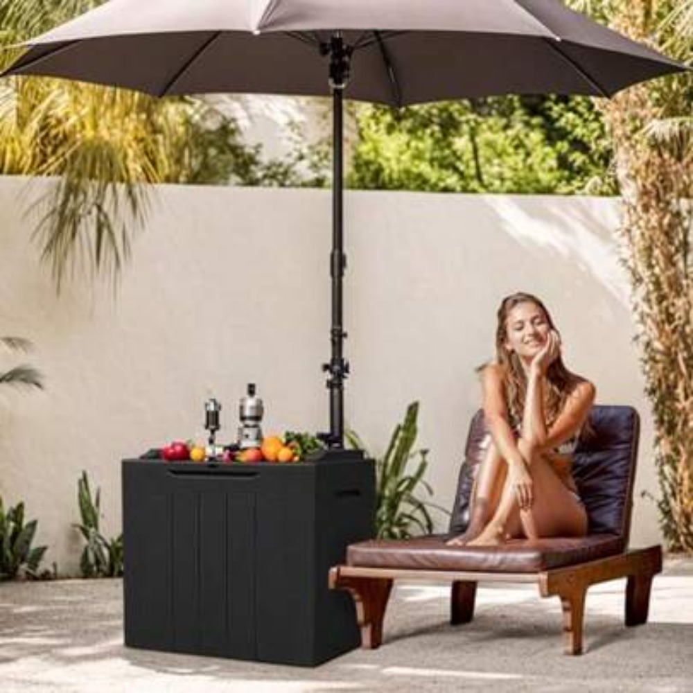防水屋外収納ボックス レジン製デッキボックス ロック可能 U - Outdoor Furniture Balcony のレビューと価格