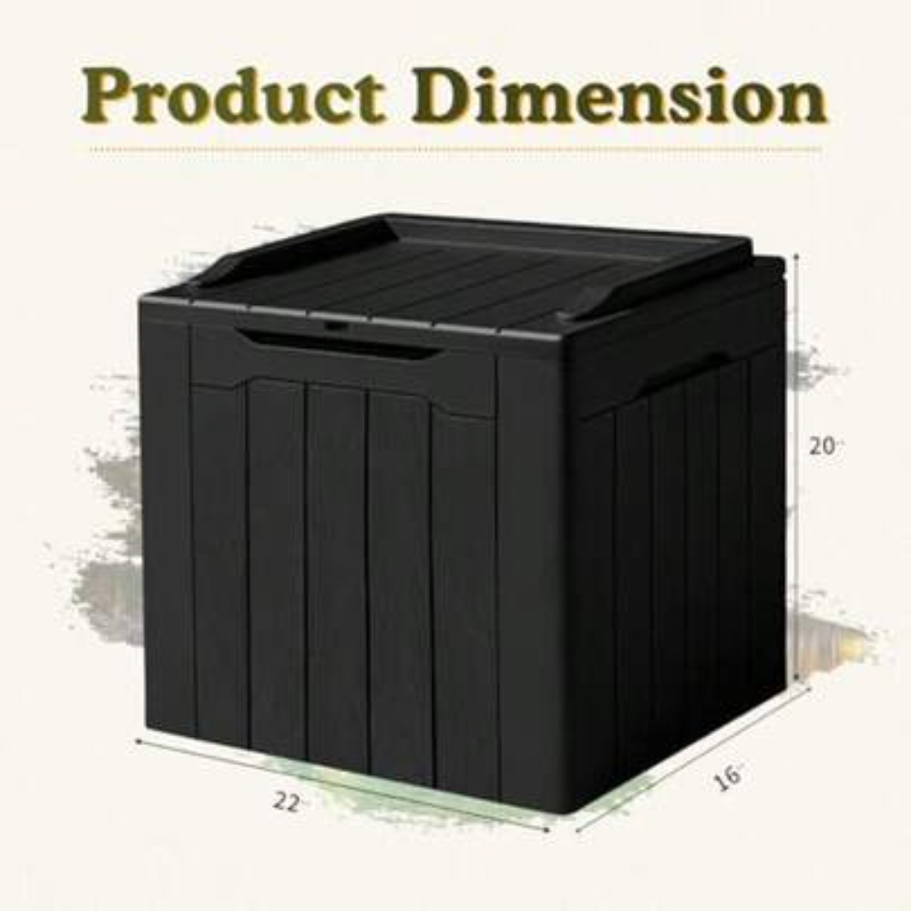 防水屋外収納ボックス レジン製デッキボックス ロック可能 U - Outdoor Furniture Balcony のレビューと価格
