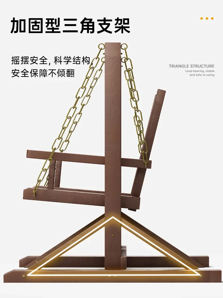 スイング屋外中庭ガーデンバルコニー屋外防雨防錆木製無垢材ハン - Garden Swing Chair のレビューと価格