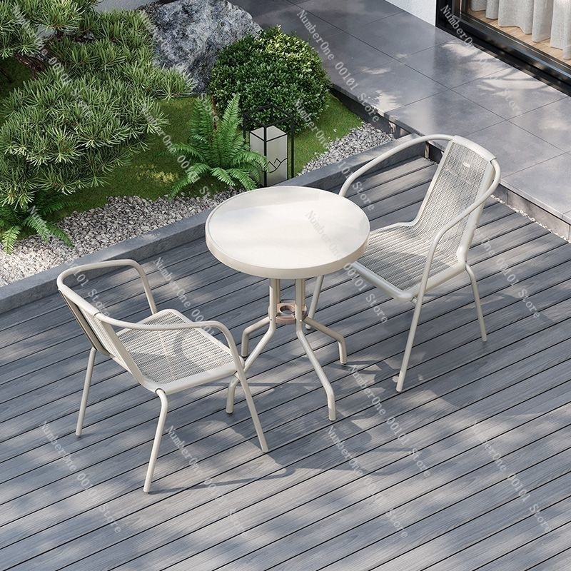 屋外バルコニー折りたたみテーブルと椅子2脚セット ホワイトガ - Outdoor Furniture Balcony のレビューと価格