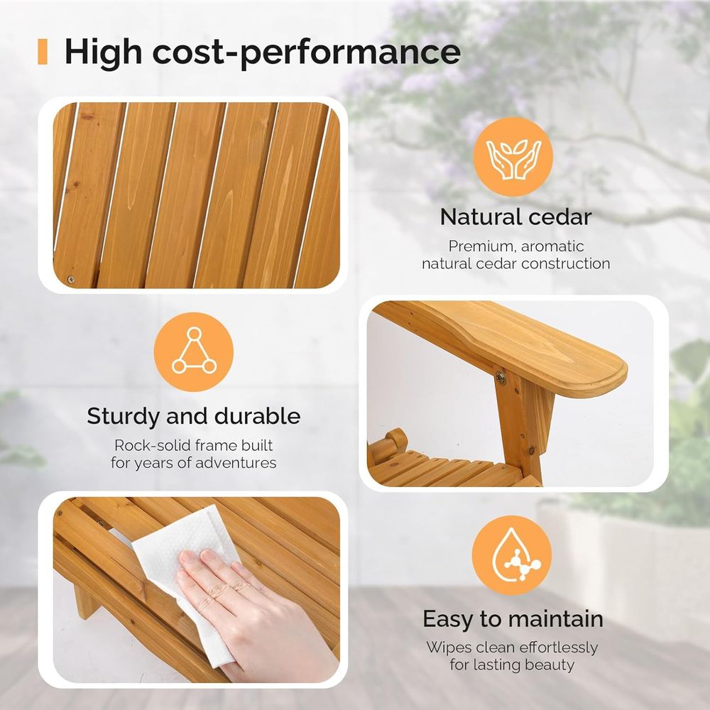 アディロンダックチェアセット4脚、木製アディロンダックチェア - Outdoor Furniture Ofo のレビューと価格