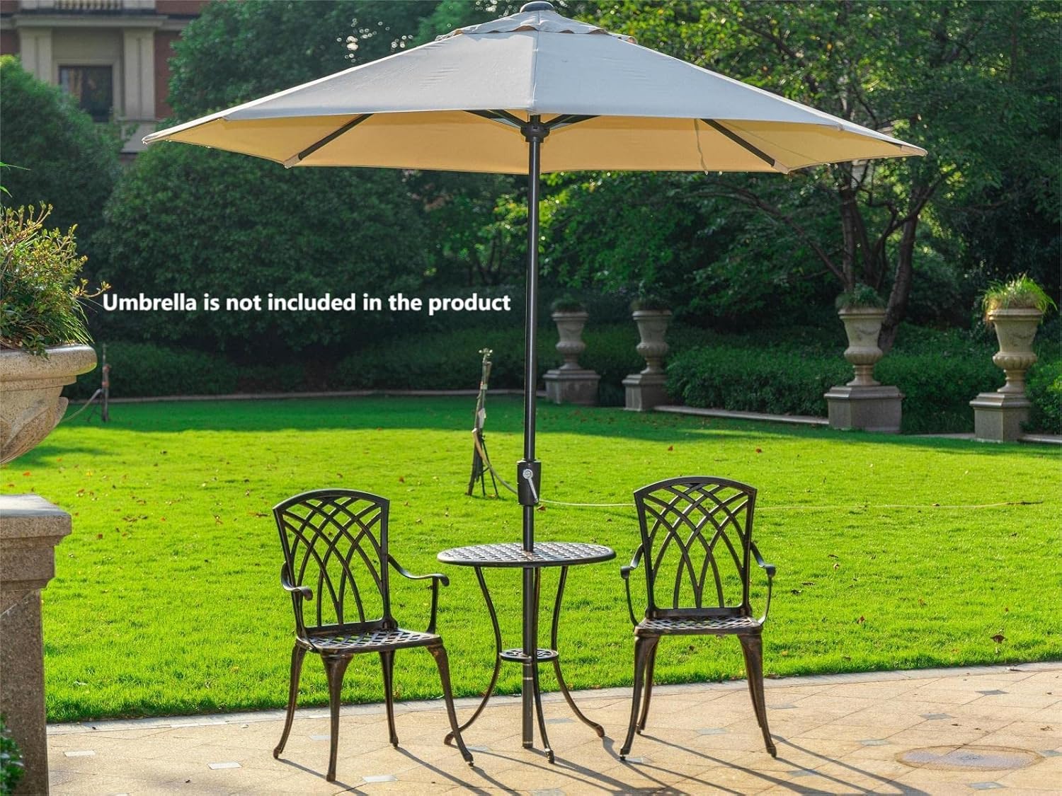 錆びにくいブロンズ色の鋳造アルミニウム製3ピース屋外ビストロ - Outdoor Furniture Aluminium のレビューと価格