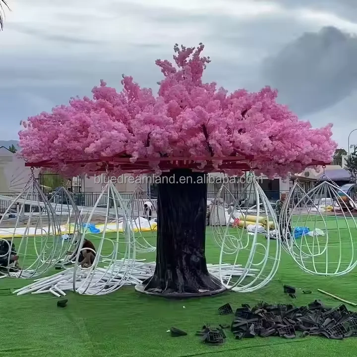 工場供給 カスタム人工屋外庭園桜の木スイングチェア 8人乗り - Garden Swing Chair のレビューと価格