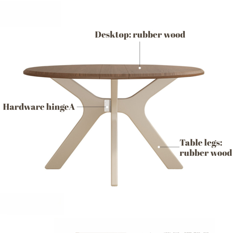 折りたたみ式ラウンドダイニングテーブル無垢材コーヒー小さなヴ - Outdoor Furniture Vintage のレビューと価格