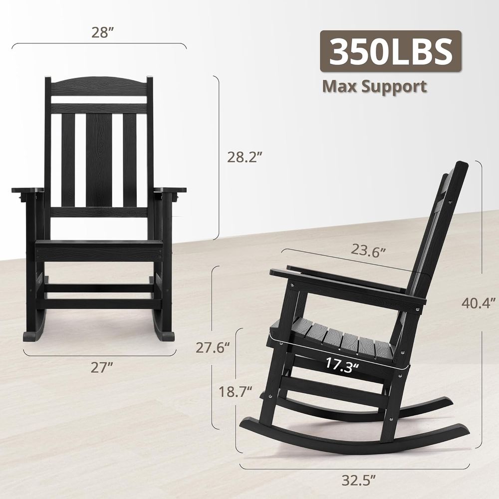 屋外用ロッキングチェア t o 2、耐候性ポリプラスチックロ - Outdoor Furniture Ofo のレビューと価格