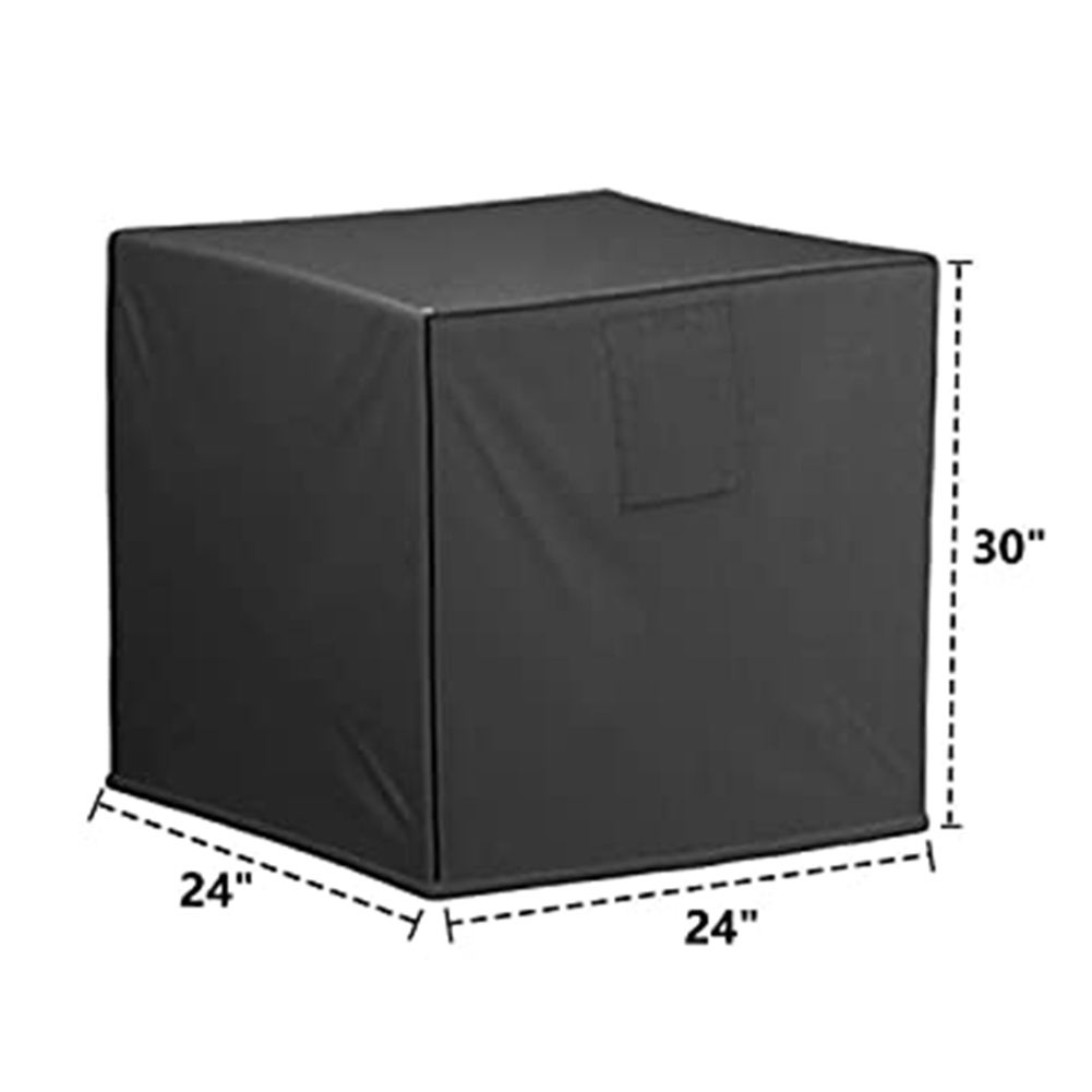 黒防水オックスフォードダストカバー 24x24x30 インチ - Outdoor Furniture Table のレビューと価格