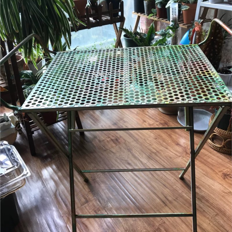 ヴィンテージ錬鉄製折りたたみ椅子セット、屋外ガーデンバルコニ - Outdoor Furniture Vintage のレビューと価格