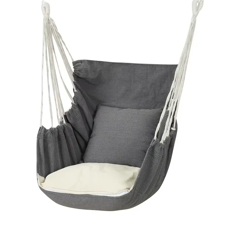 キャンバスハンモックスイングチェア 枕付き 屋内屋外用吊り下 - Garden Swing Chair のレビューと価格