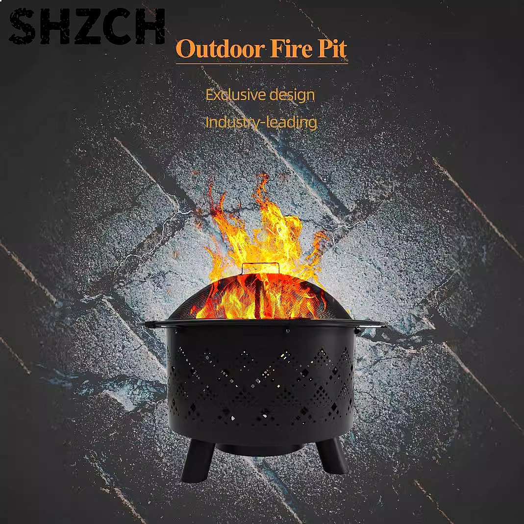 屋外用炭火暖炉、キャンプ・パティオ・庭用 - Outdoor Furniture Metal のレビューと価格