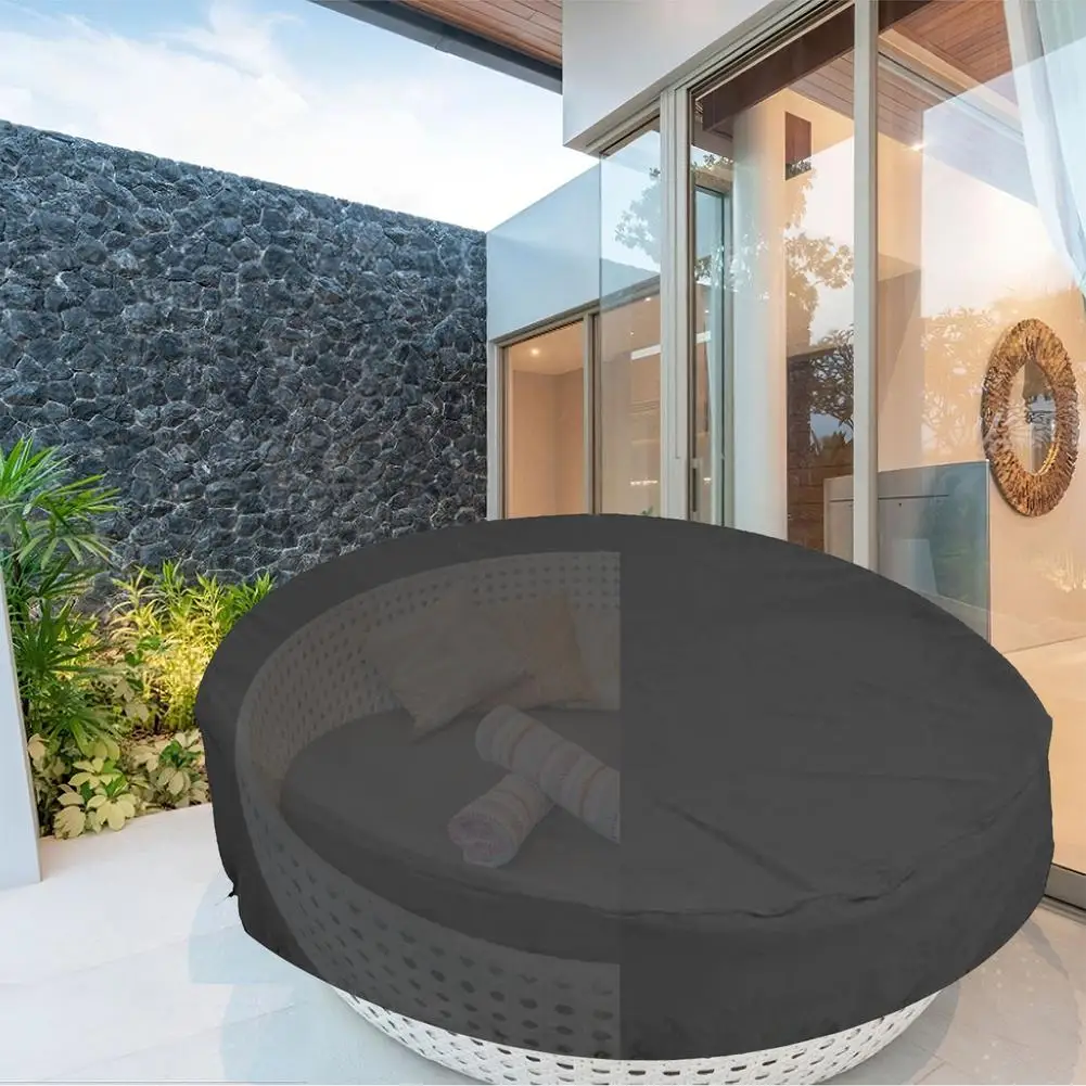 屋外防水デイベッドカバー 丸型ソファ 防塵 雨雪対策 ガーデ - Outdoor Furniture Cover Waterproof のレビューと価格