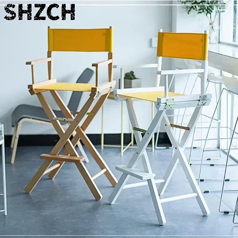 多用途無垢材ディレクターチェア折りたたみキャンバスハイスツー - Rattan Lounge Set のレビューと価格