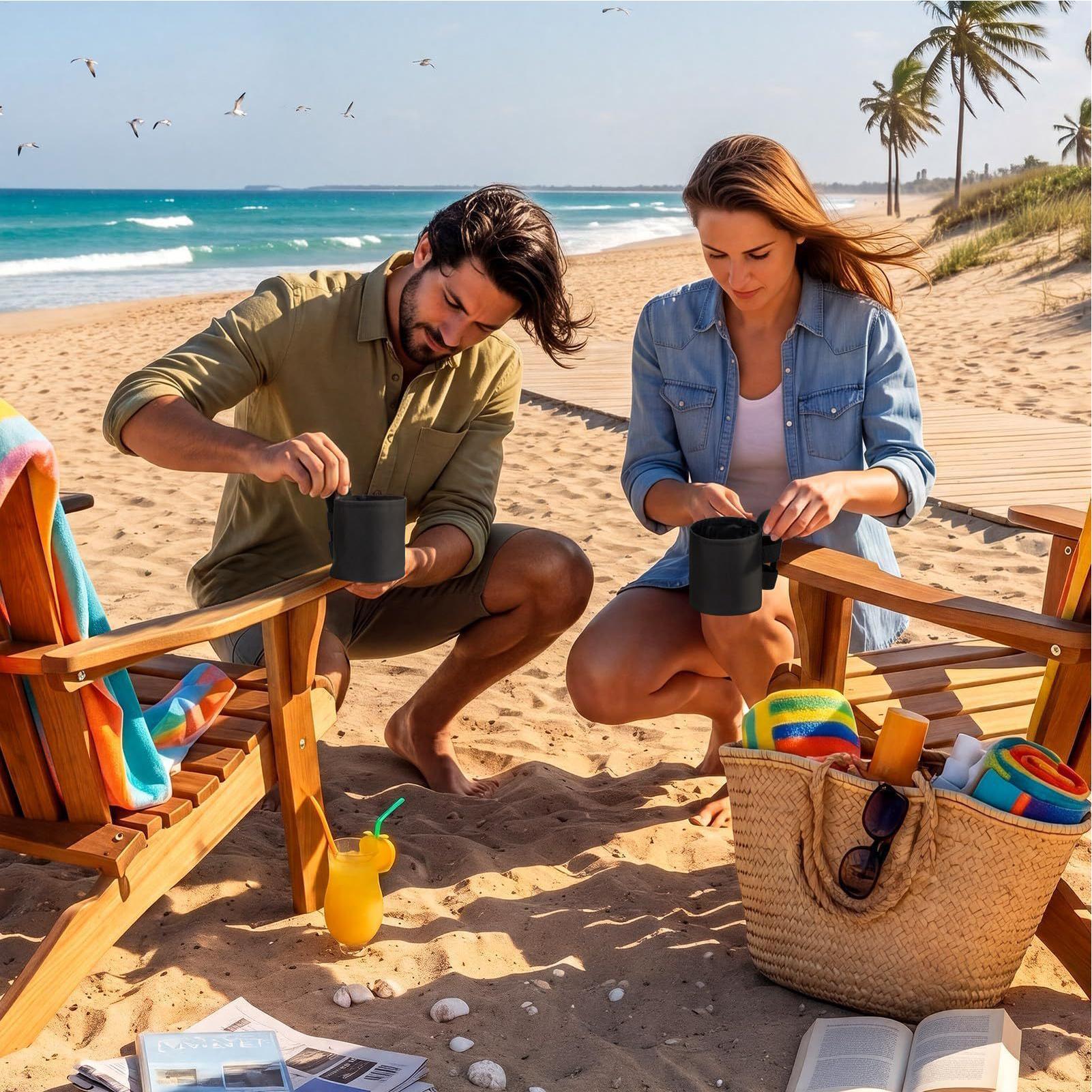 ビーチチェア用カップホルダー 600Dオックスフォード生地  - Outdoor Furniture Used のレビューと価格