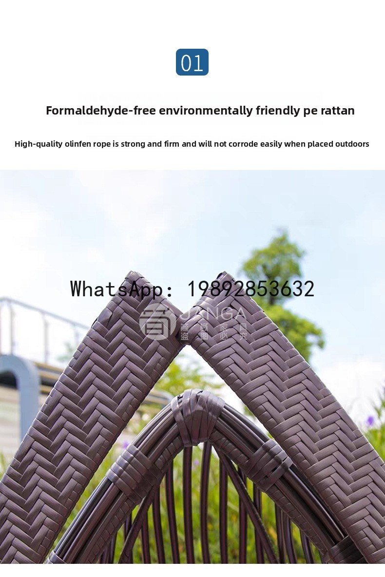 屋外用クリエイティブラタン製ラウンジチェア、屋外ガーデン、中 - Rattan Lounge Set のレビューと価格