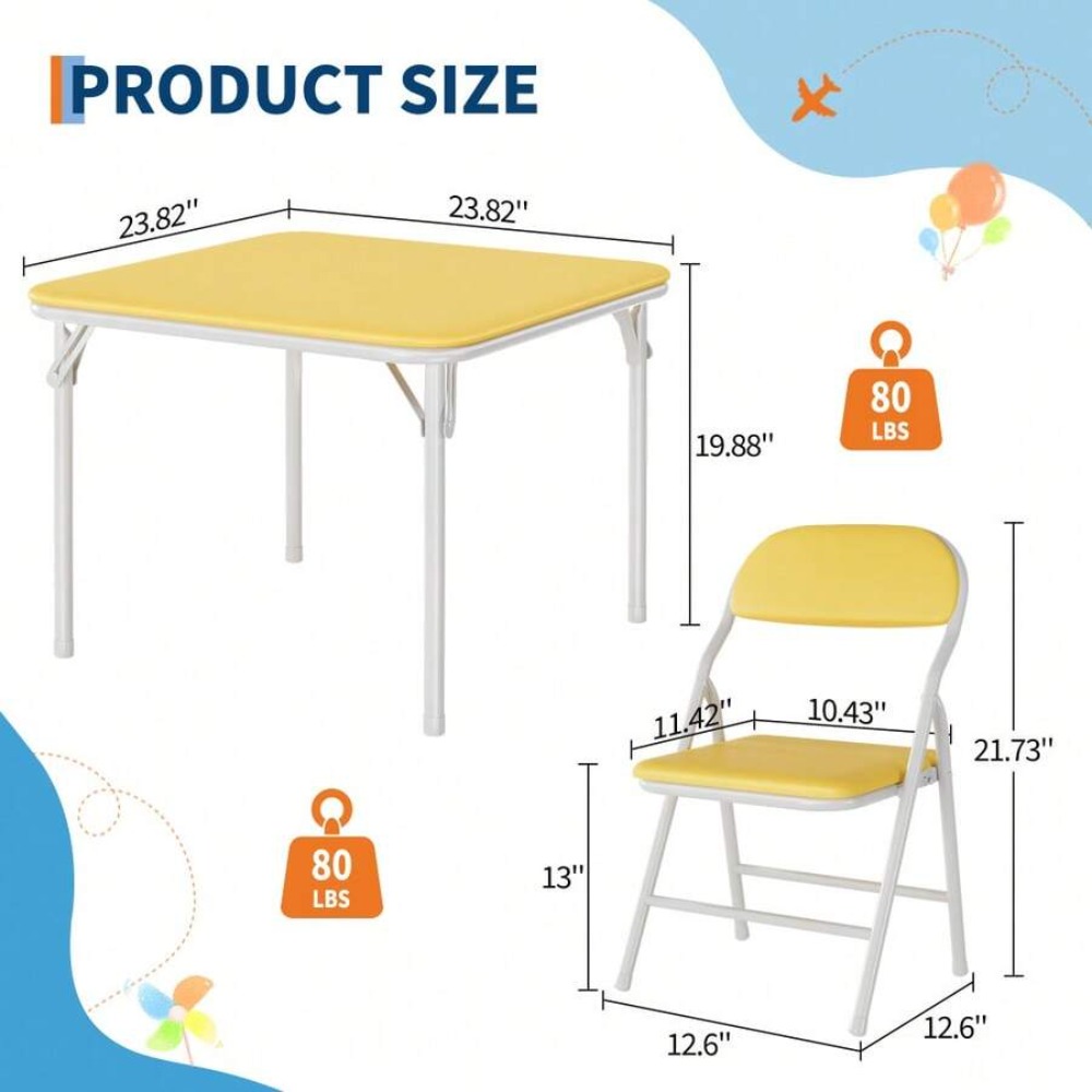 折りたたみ式正方形テーブルと椅子セット、屋内外兼用、軽量で持 - Outdoor Furniture Balcony のレビューと価格