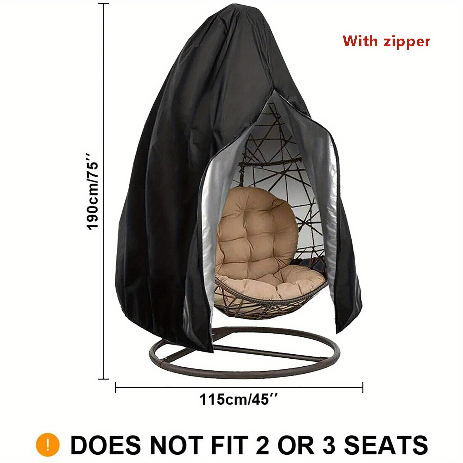 防水・UVカット・頑丈なパティオハンギングエッグチェアカバー - Garden Swing Chair のレビューと価格