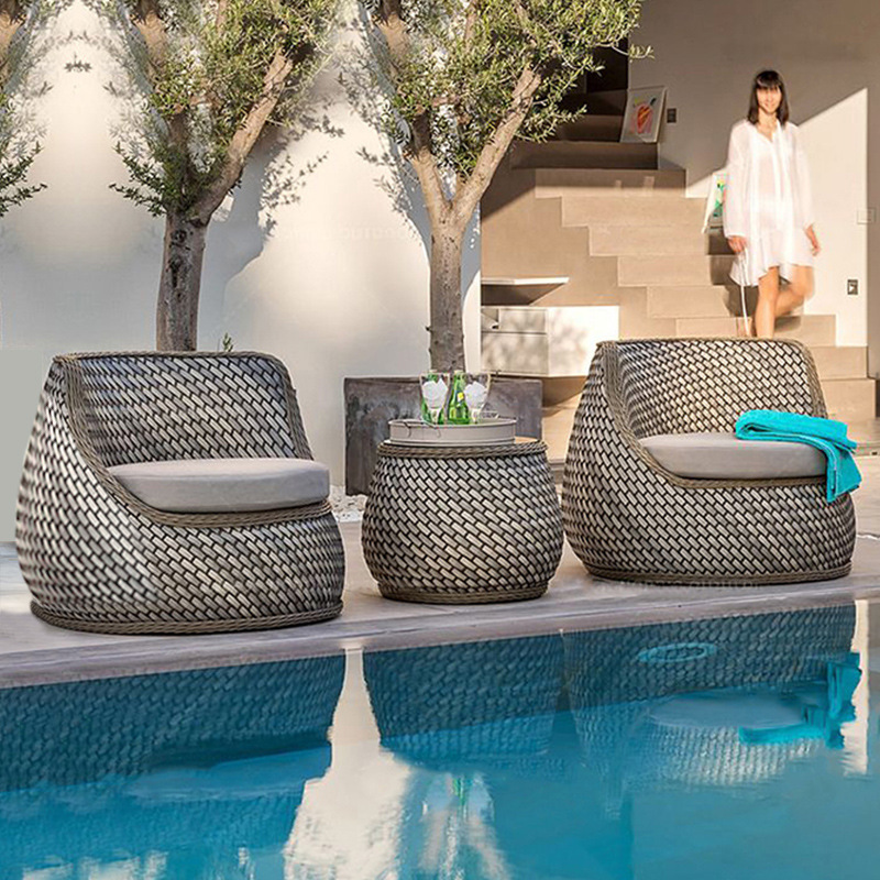 木製北欧ガーデン家具セット アームチェア ボヘミアンガーデン - Rattan Lounge Set のレビューと価格
